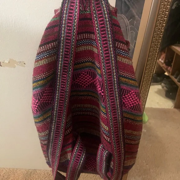 Boho or hippie Colorful Patterned Backpack - Picture 2 of 6
